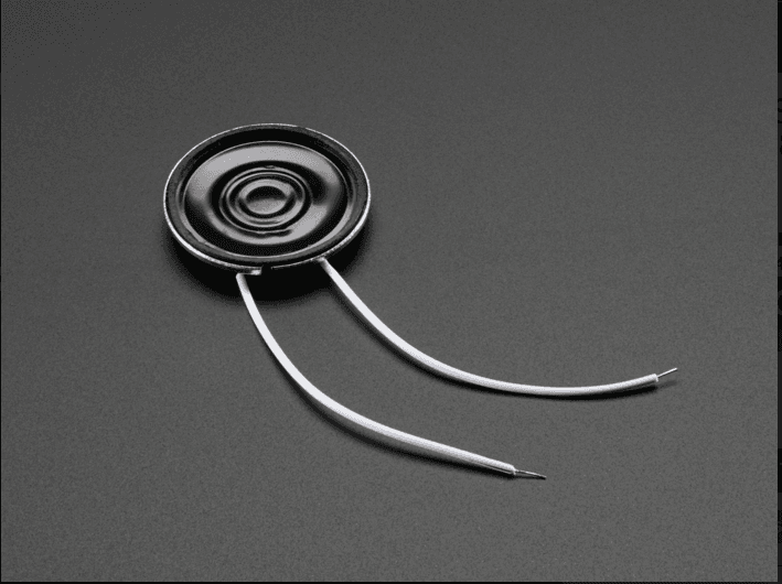 Mini Metal Speaker w/ Wires - 8 ohm 0.5W