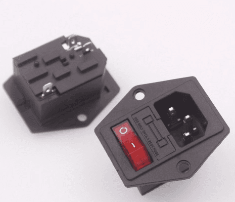 Power Socket Receptable with Rocker Switch Lighted FUSED