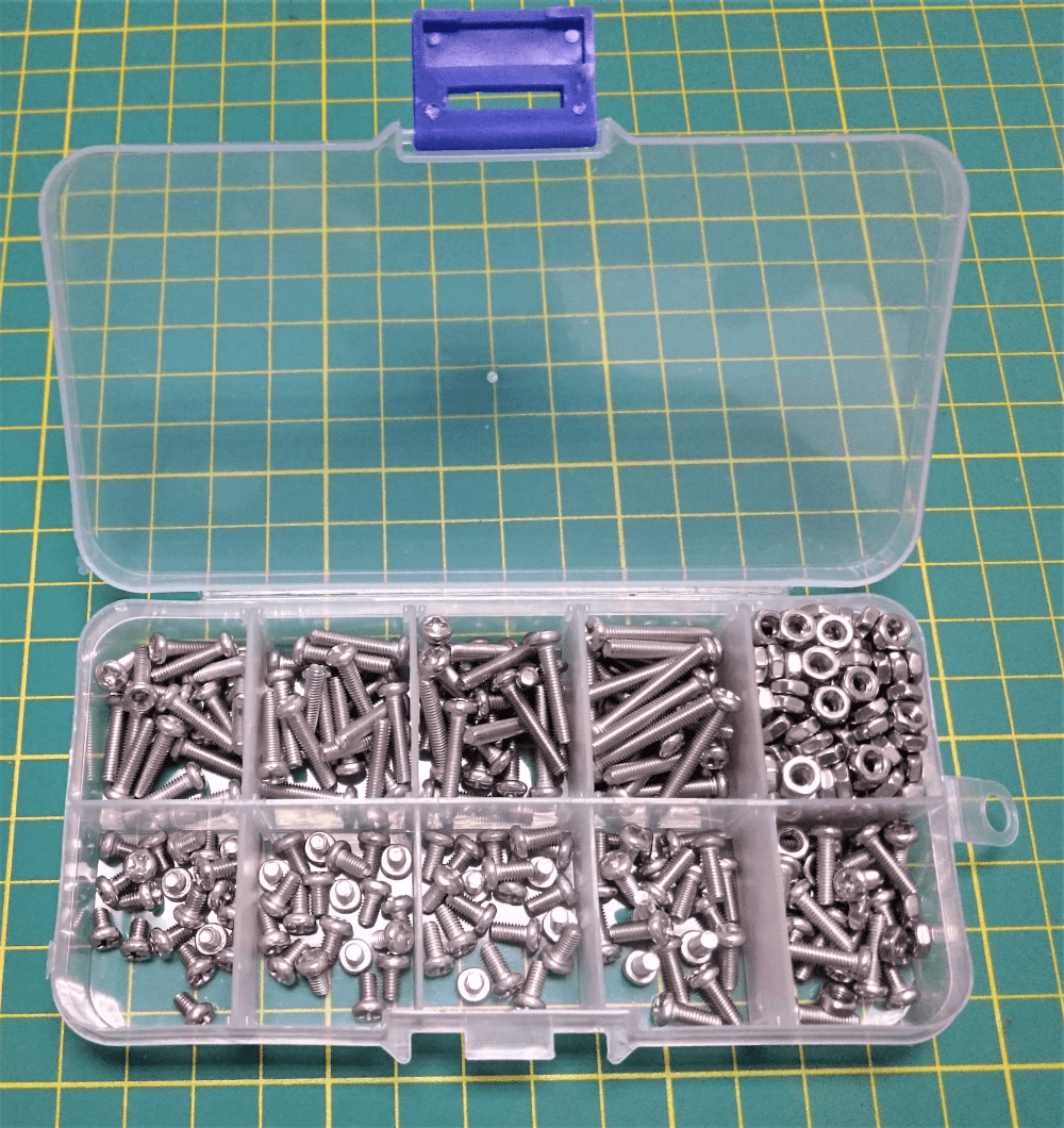 M3 Stainless Phillips Steel Screw and Nut Assorted Kit (340pcs)