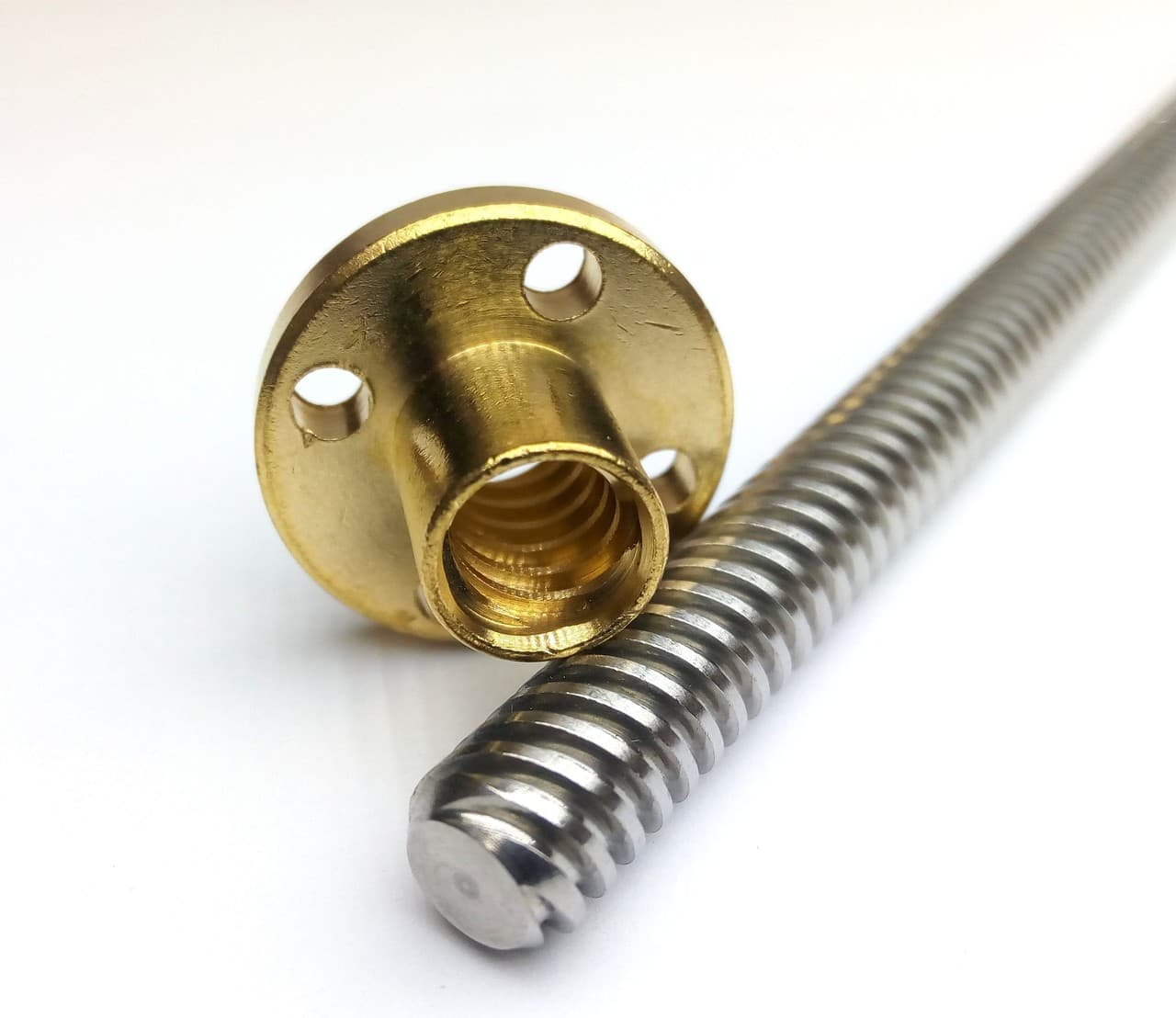 T8x500mm Lead Screw with Brass Nut