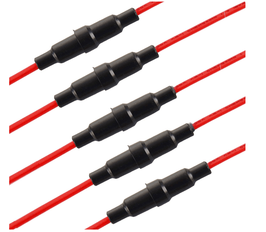 In-line 5x20 fuse holder 22AWG