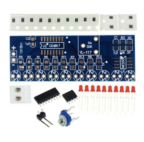 SMD Practice Soldering Kit (Running LED Flow circuit with 555 Timer)