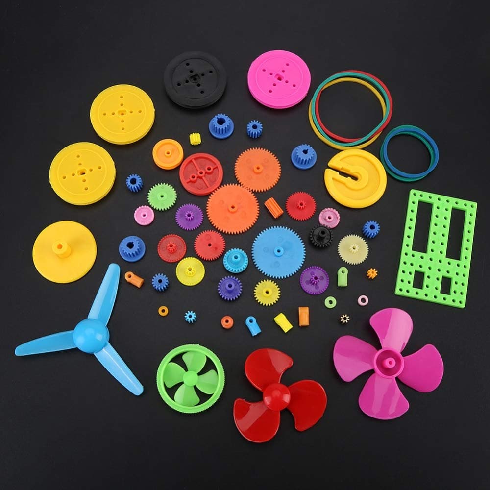 55 pcs Colorful Plastic Gear Kit