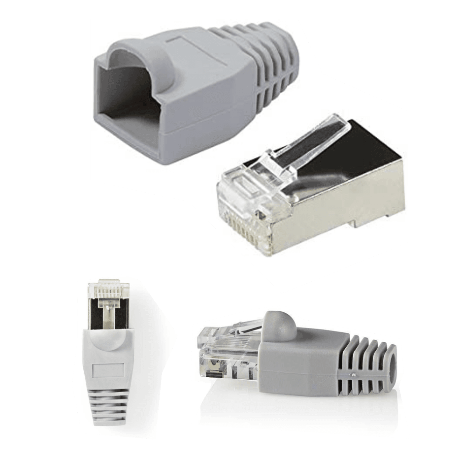 RJ45 CAT6 Metal Shell Plug With Boot (10 Pack) · imagen 1