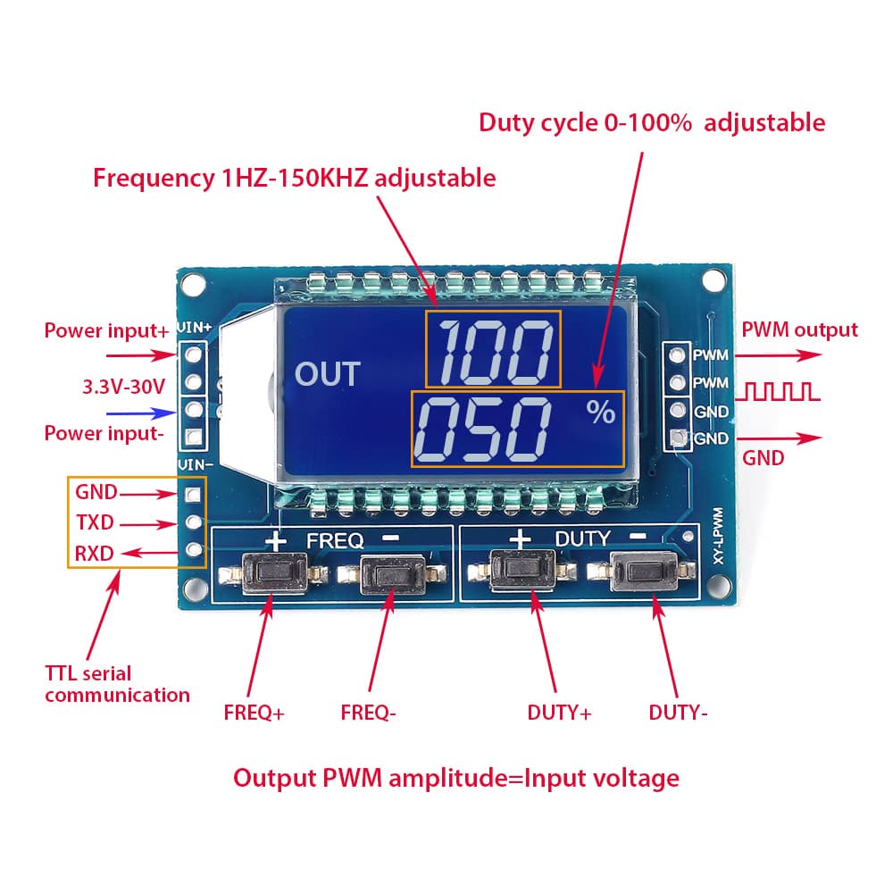 XY-LPWM PWM Square Wave Signal Generator Module