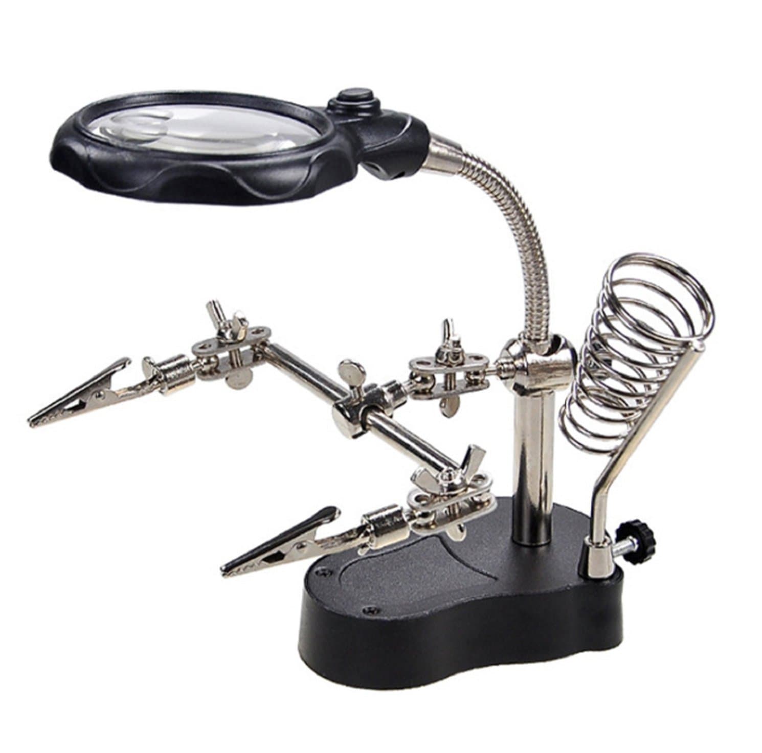 Lighted Helping Hands Magnifier Station