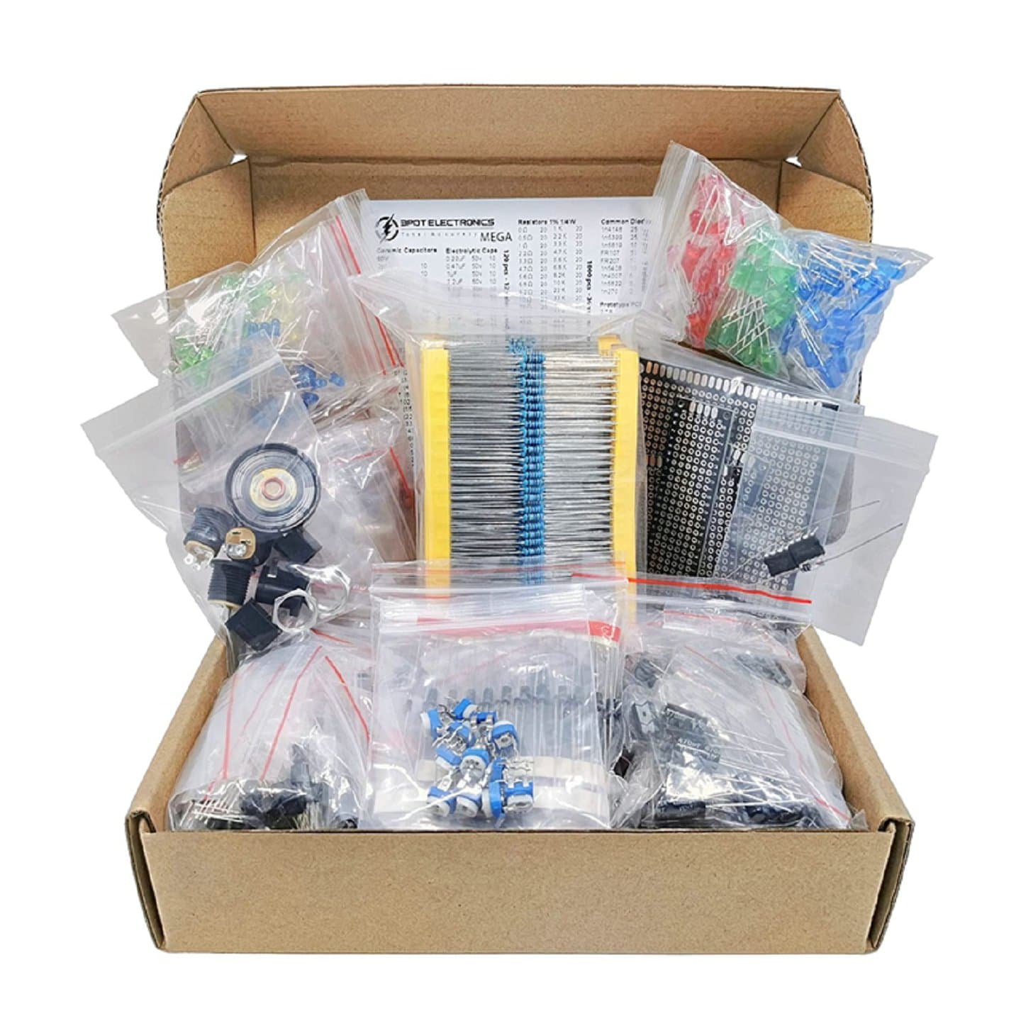 Mega Electronic Components Kit (1931 pcs)