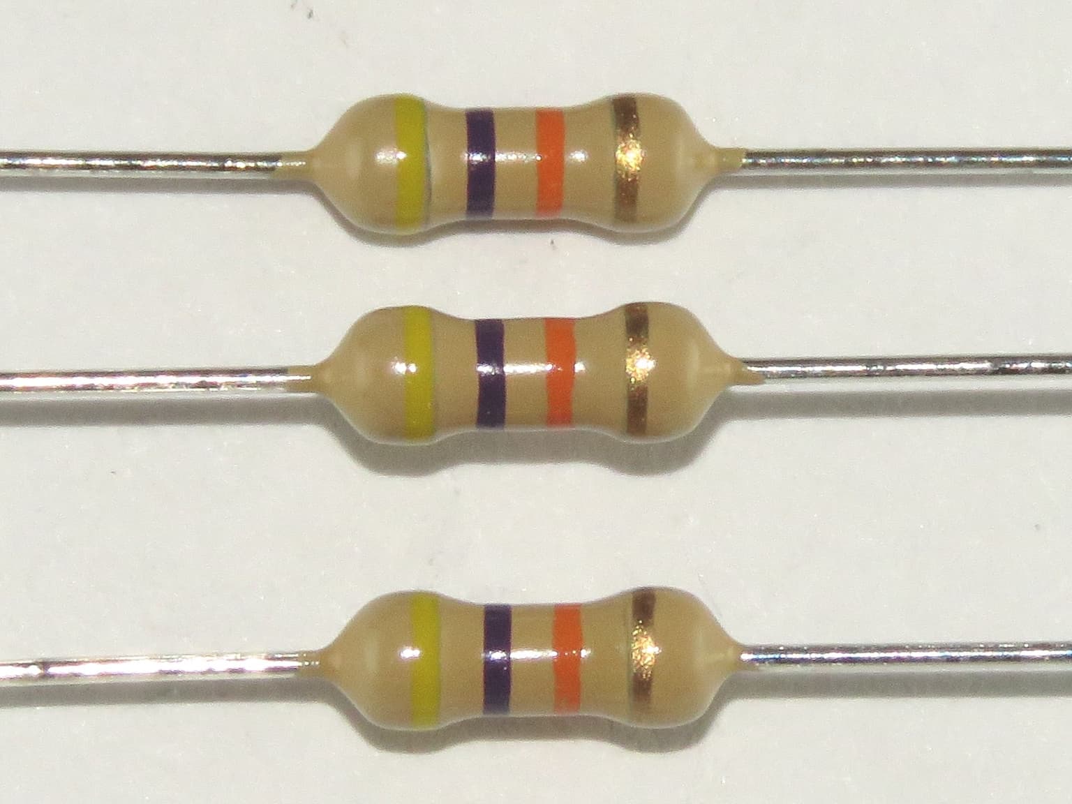47k Ohm Resistor  0.25w(10 pack)