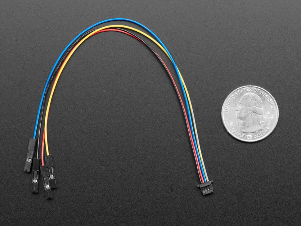 STEMMA QT / Qwiic JST SH 4-pin Cable with Premium Female Sockets - 200mm Long