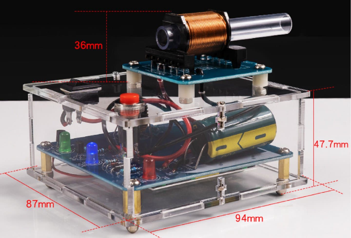 High Voltage Electromagnetic Rail Gun