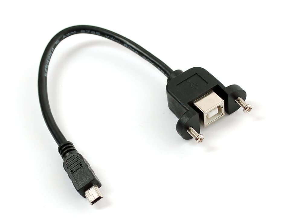 Panel Mount USB Cable - B Female to Mini-B Male · imagen 1