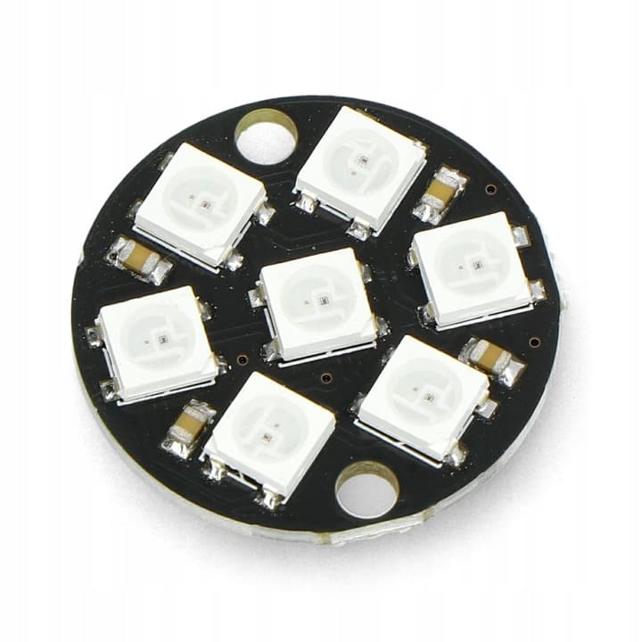 Round 7 x WS2812 5050 RGB LED with Integrated Drivers
