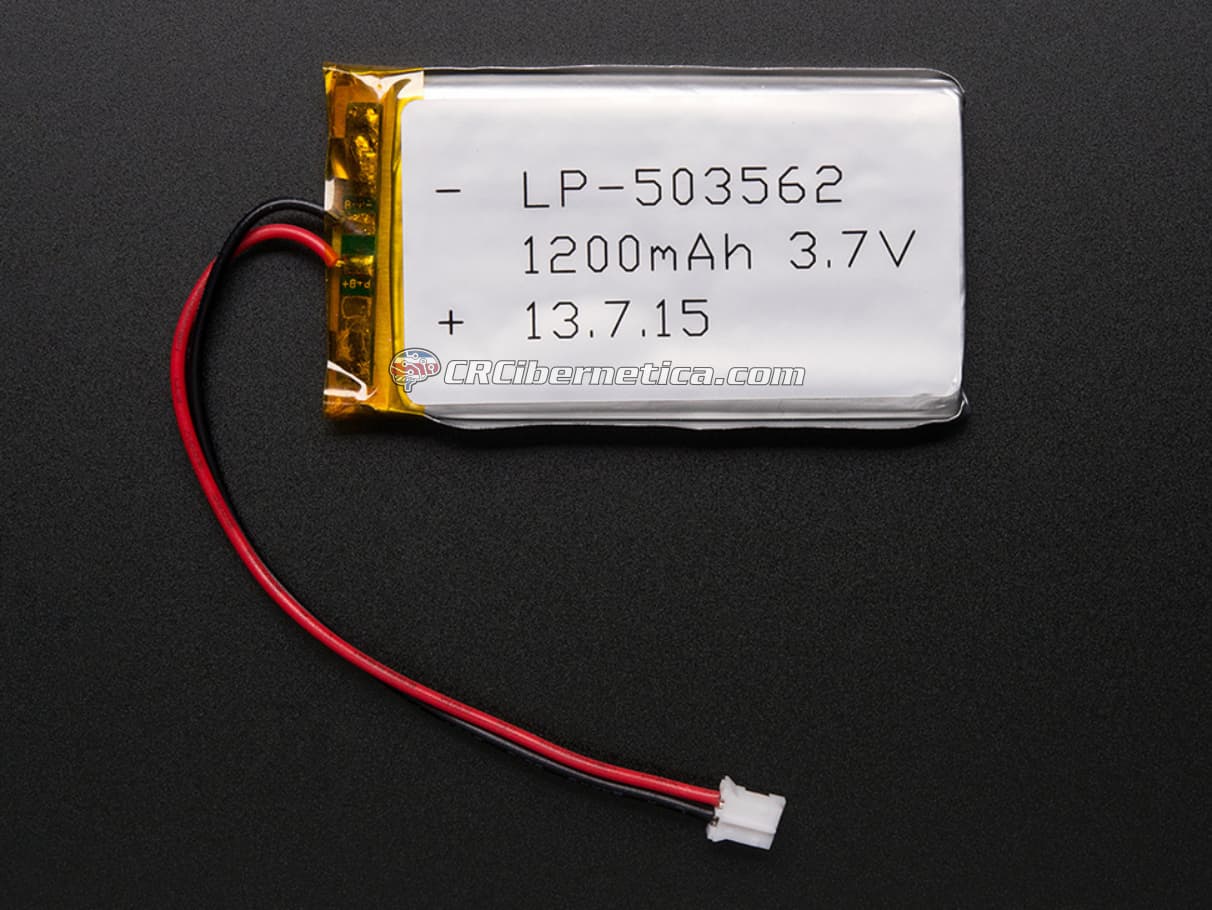 Lithium Ion Polymer Battery - 3.7v 1200mAh