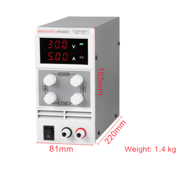 Bench DC Power Supply 30VDC/5A Current Limiting