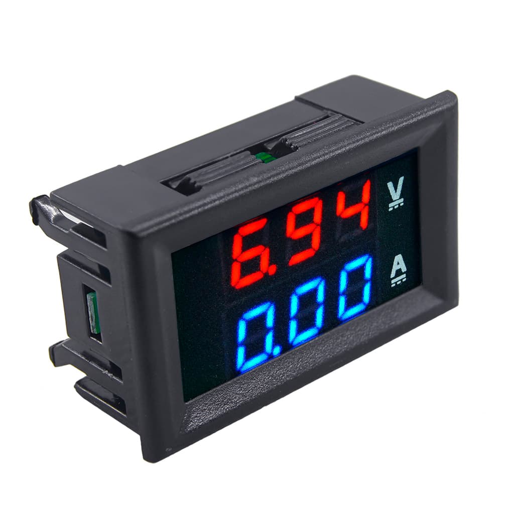 Panel Mount Volt and Amp Meter 0-100VDC 0-10A