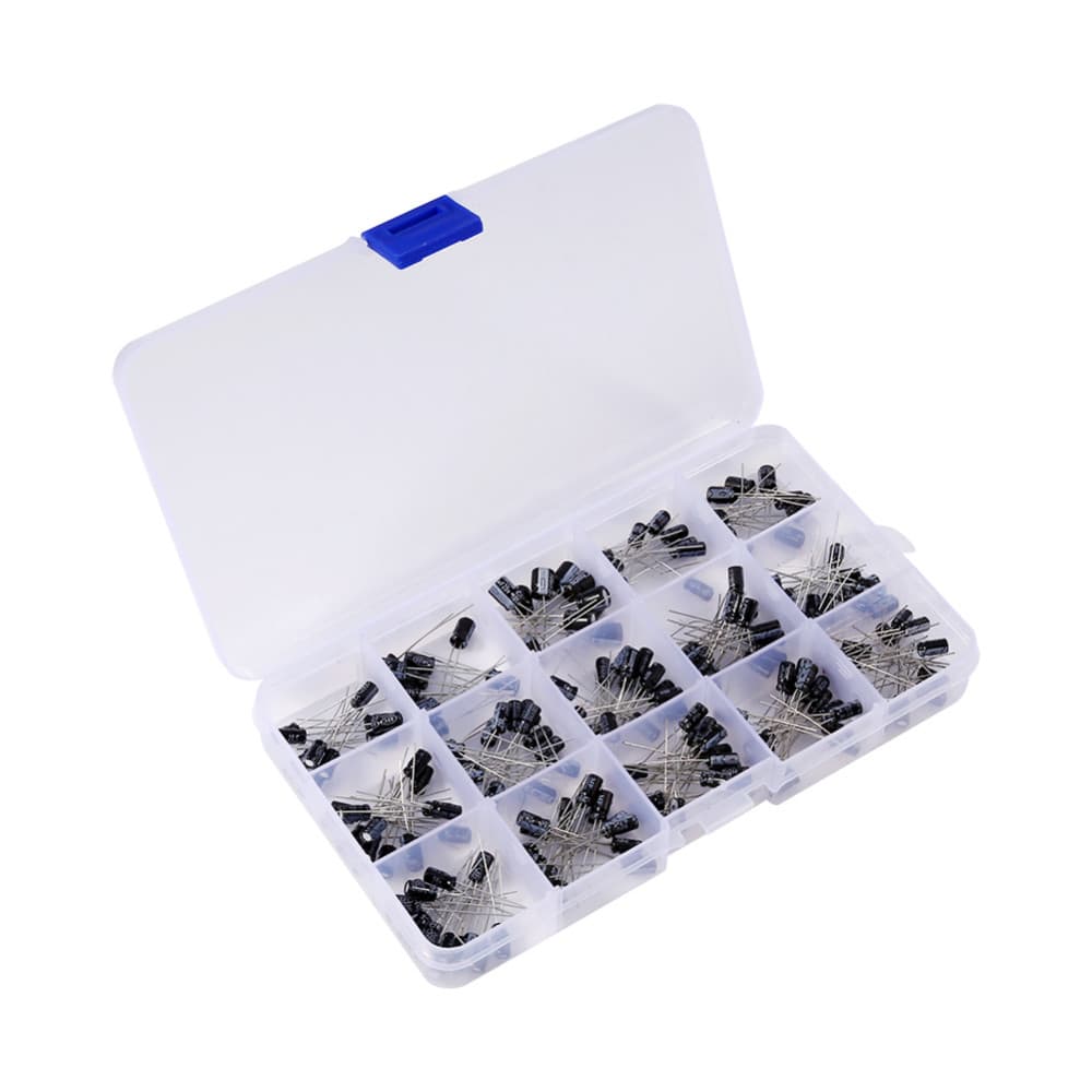 200pcs 0.1uF-220uF Electrolytic Capacitor Kit