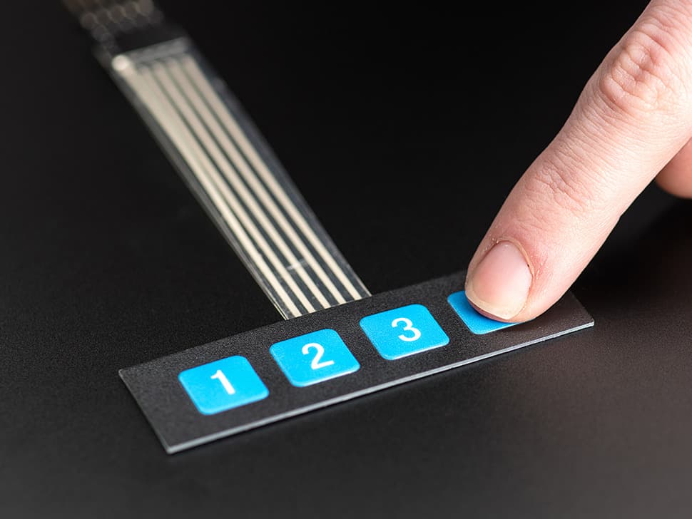 4 button membrane keypad · imagen 1