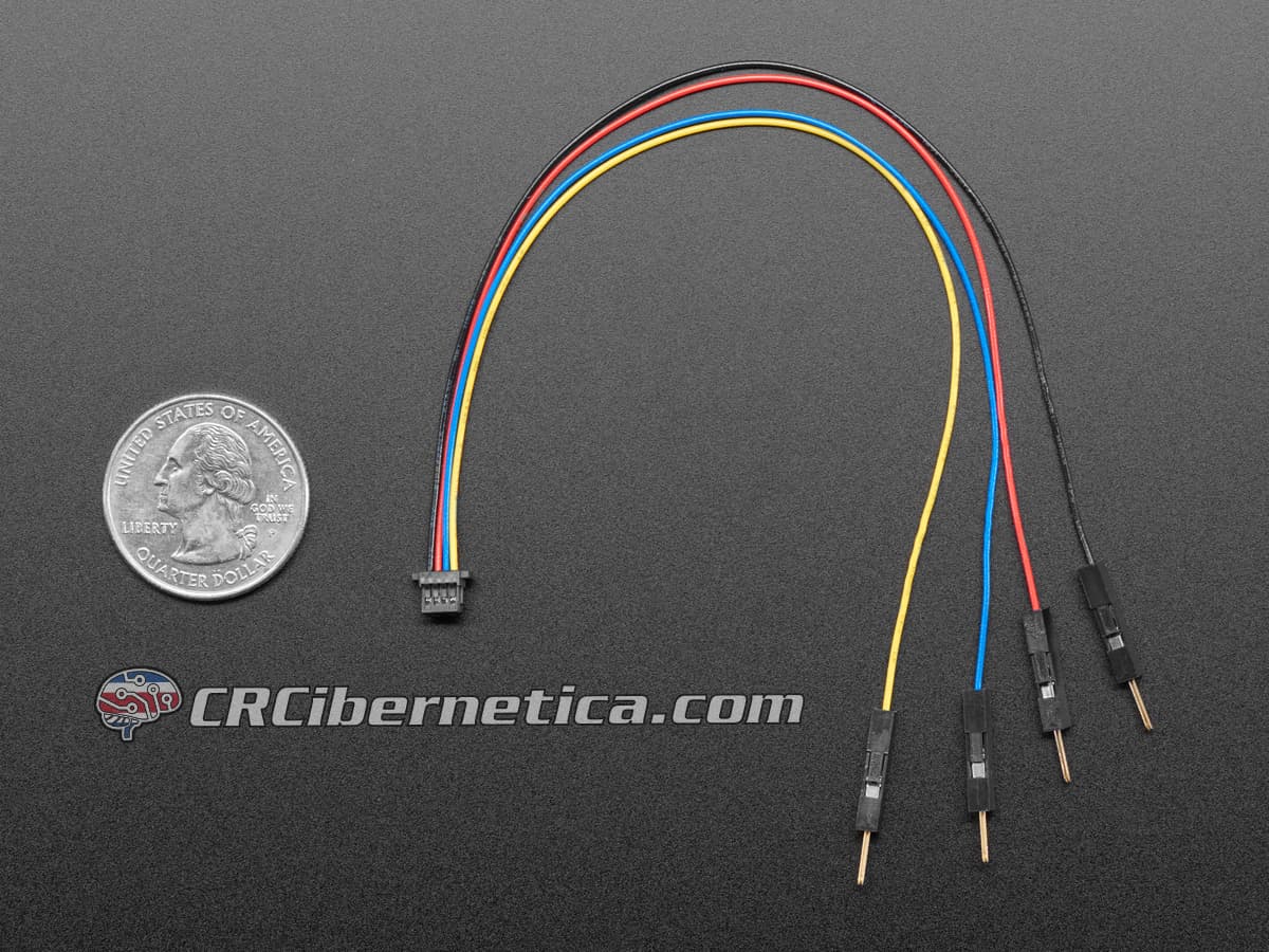 STEMMA QT / Qwiic JST SH 4-pin to Premium Male Headers Cable - 150mm · imagen 1