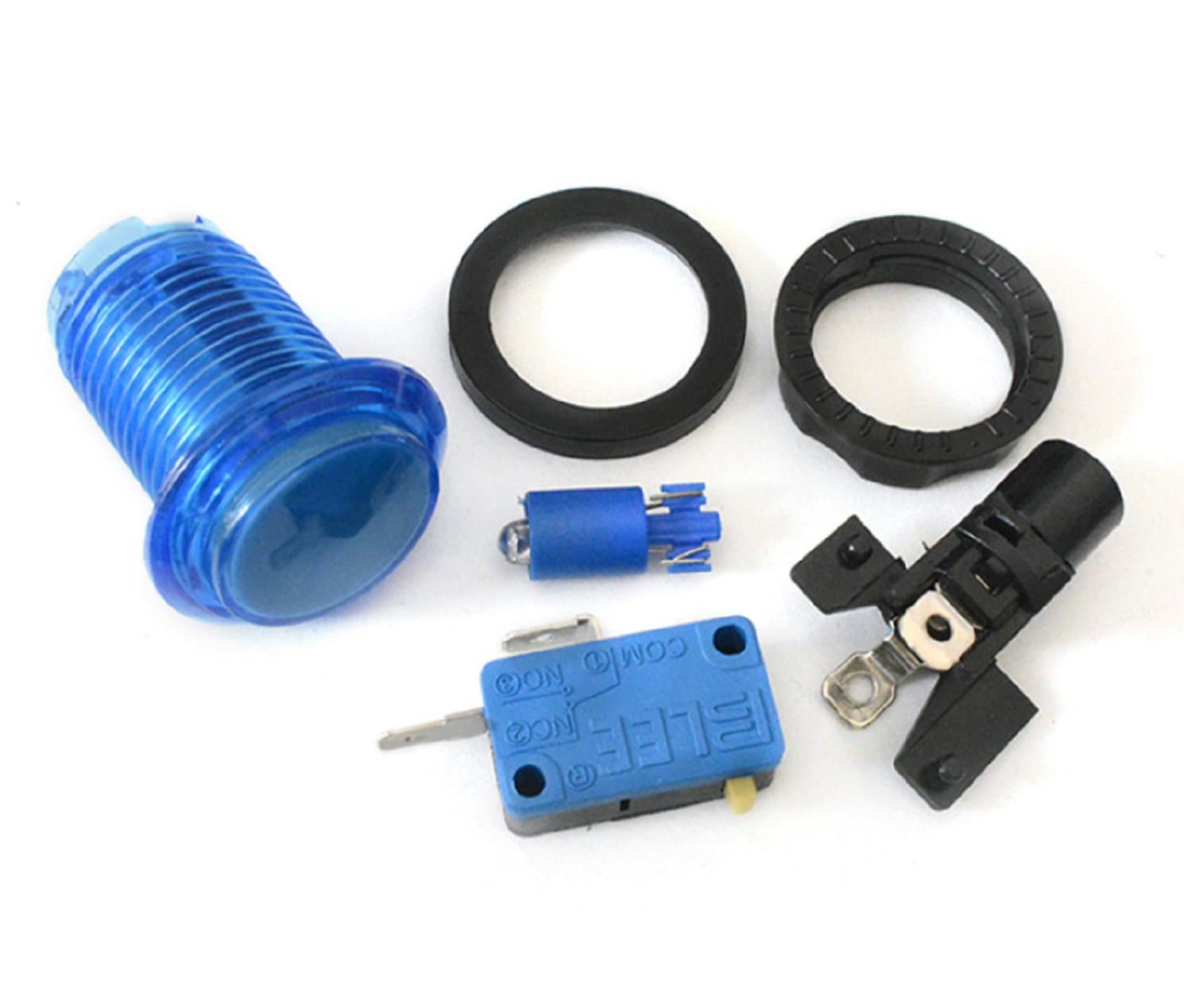 Arcade Button with LED - 32mm Blue · imagen 1