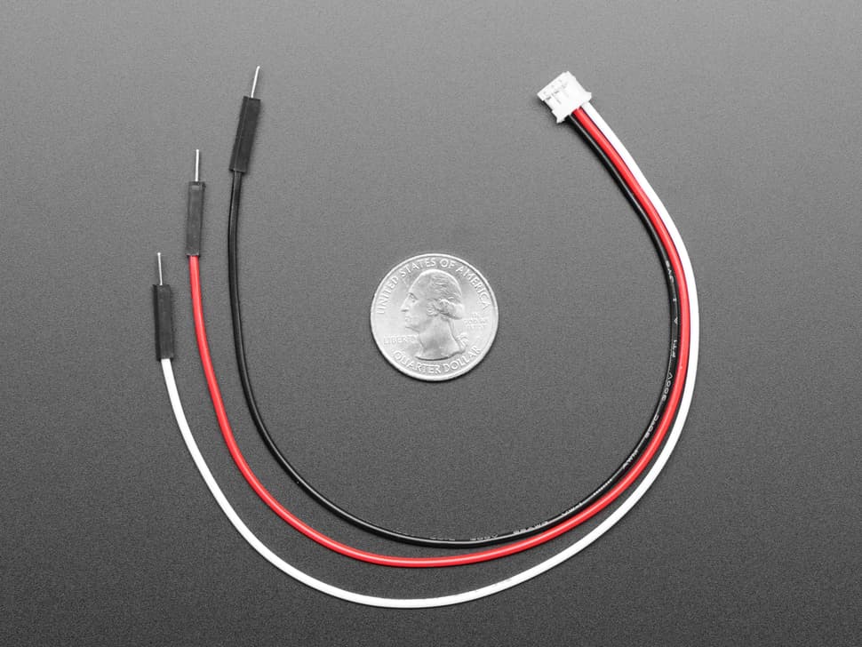 STEMMA JST PH 2mm 3-Pin to Male Header Cable - 200mm